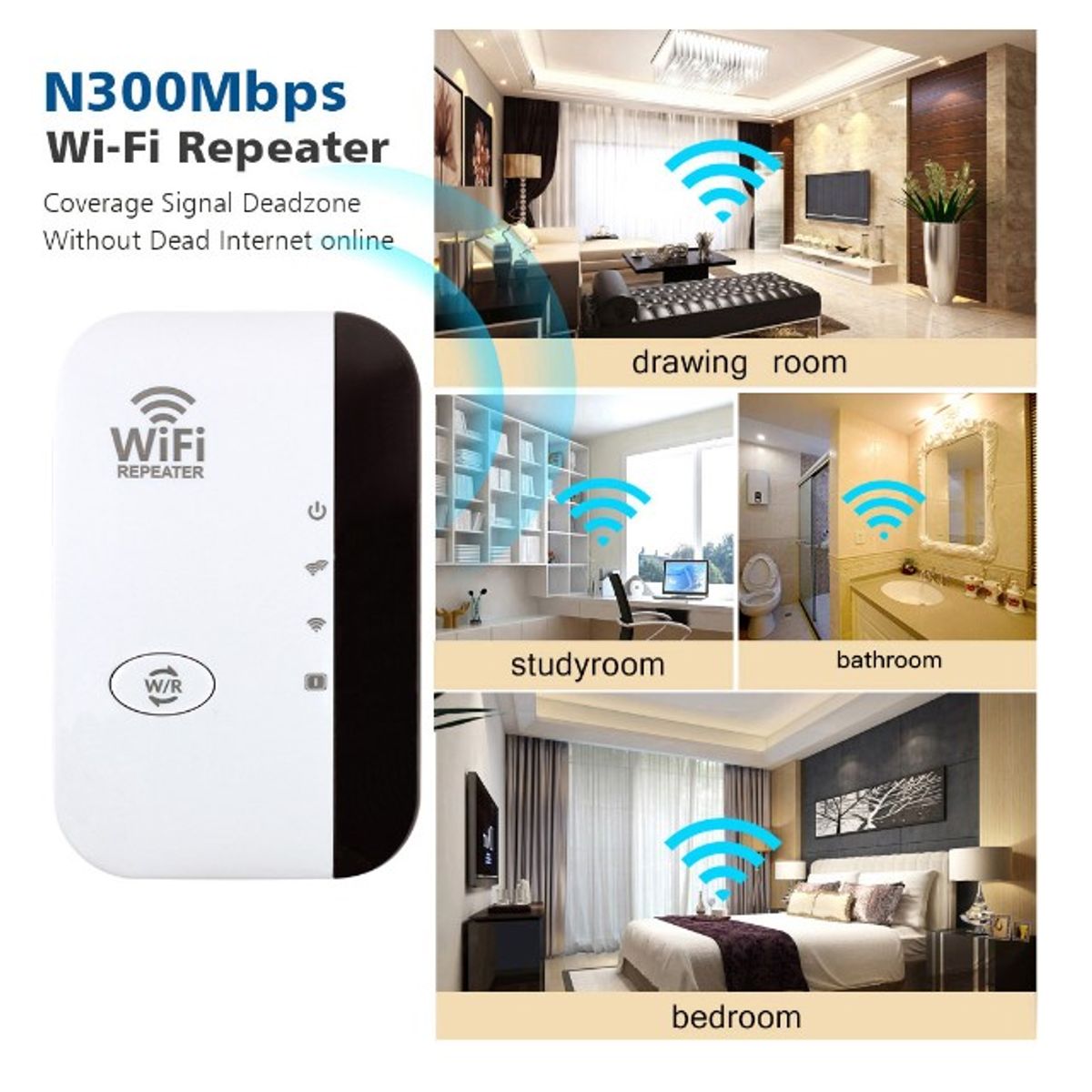 GENERICO - Amplificador De Señal Wifi Repetidor 300 Mbps