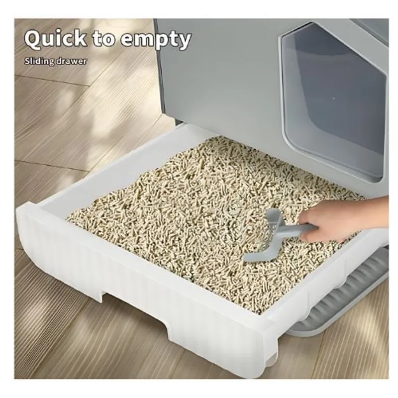 GENERICO - Caja De Arena Cerrada Con Diseño Moderno Y Fácil Limpieza