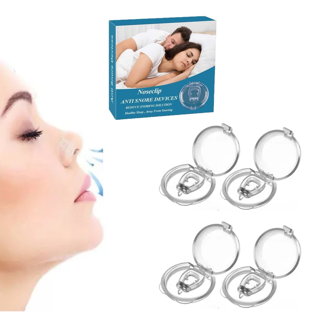 OEM - 4 Clip nasal Antirronquidos para dejar de Roncar