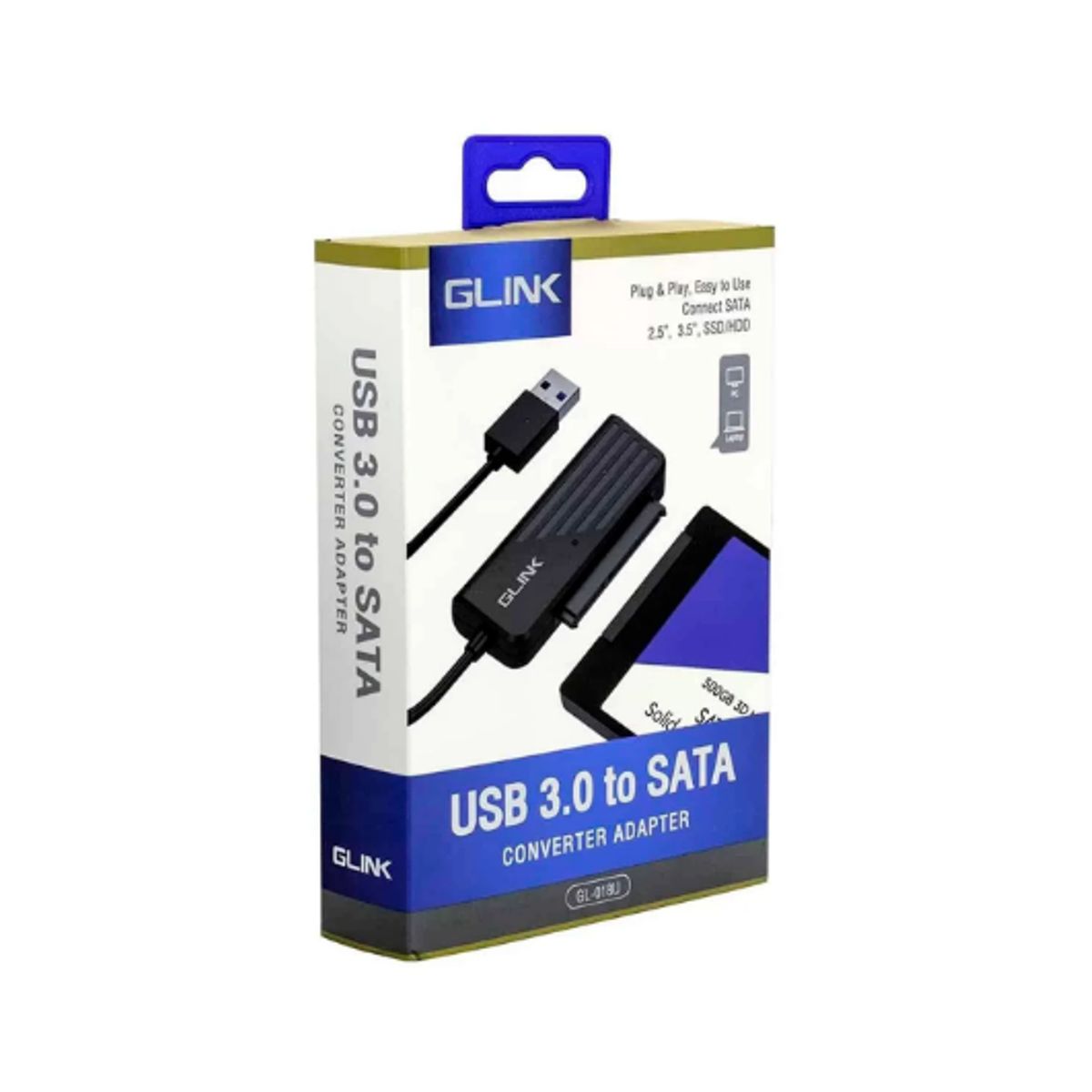 GENERICO - Adaptador SATA a USB Macho 3.0 GL-018U GLINK
