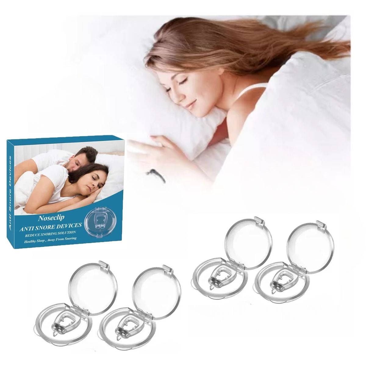 OEM - 4 Clip Antirronquidos Ayuda a Dejar De Roncar