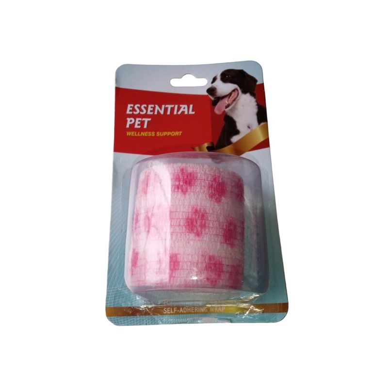 GENERICO - Vendas elásticas autoadhesivas para perros y gatos rosada