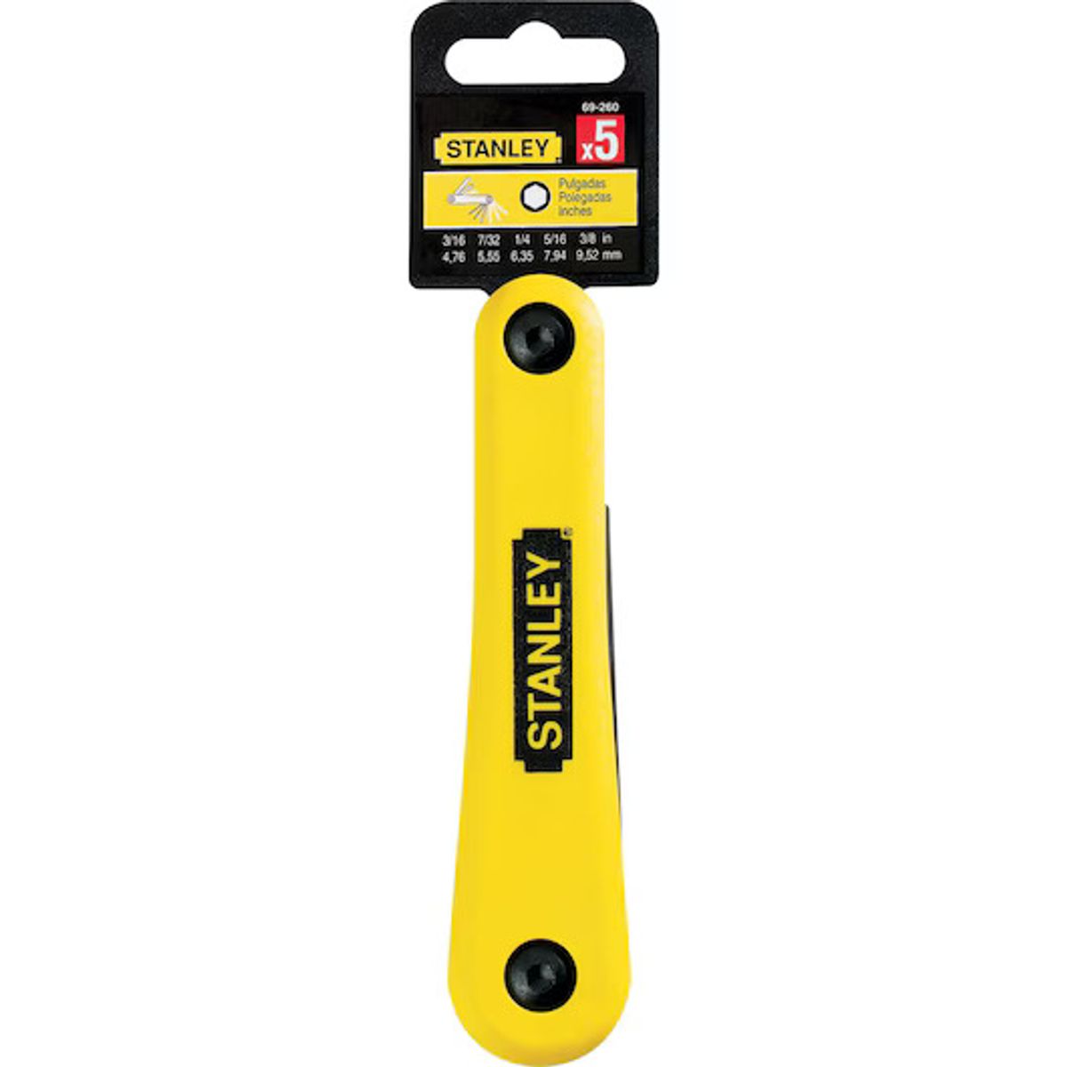 STANLEY - Juego de 5 Llaves Plegables Pulgadas Stanley
