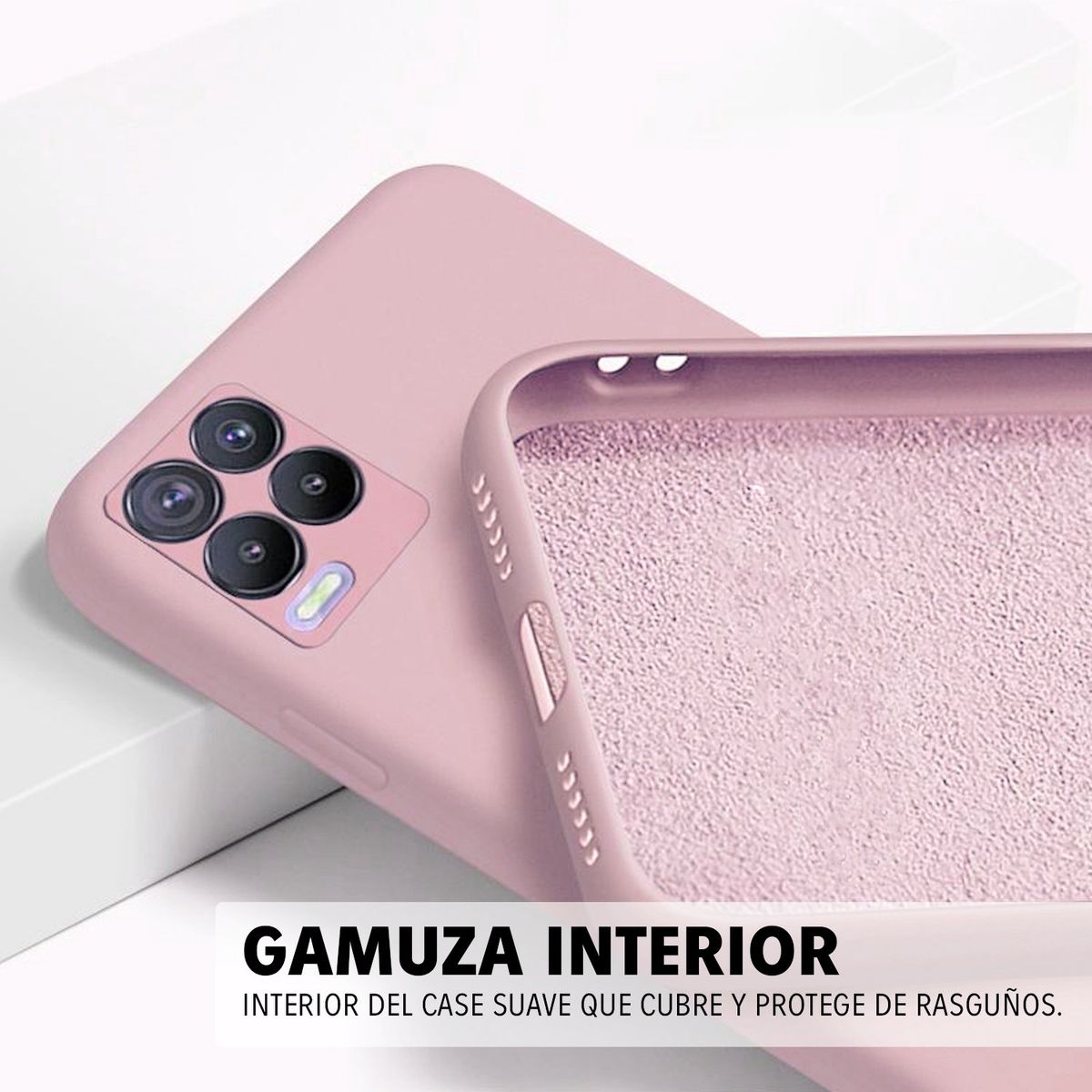 GENERICO - Funda Protector Case POCO F6 PRO - GAMUZA ROSADO