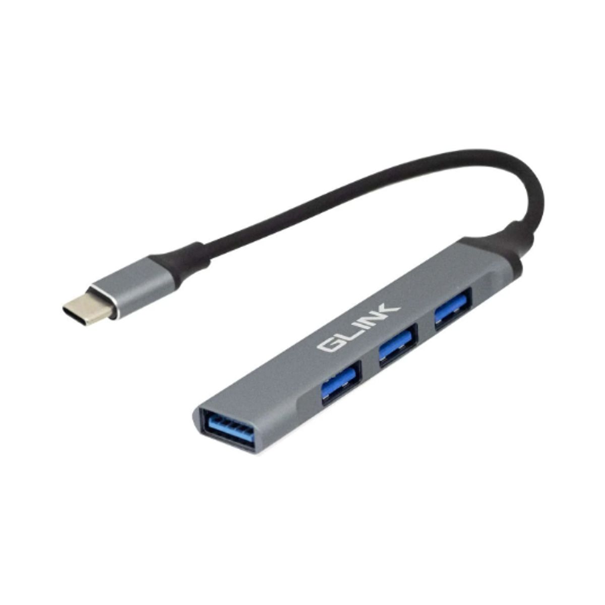 GENERICO - Hub 4 Puertos con Cable USB-C GL-T01 GLINK
