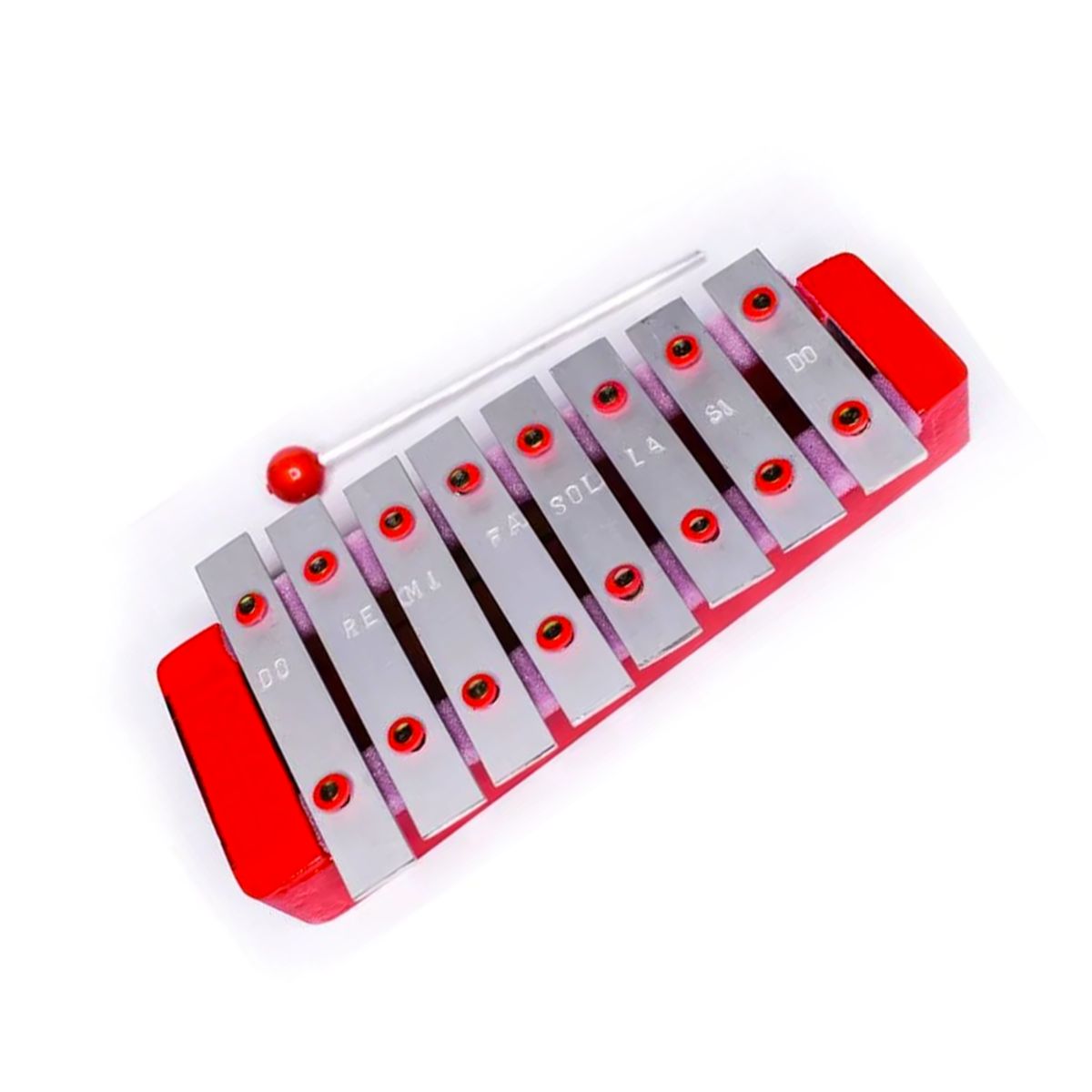 GENERICO - Xilofono Infantil 7 Notas Musicales Rojo