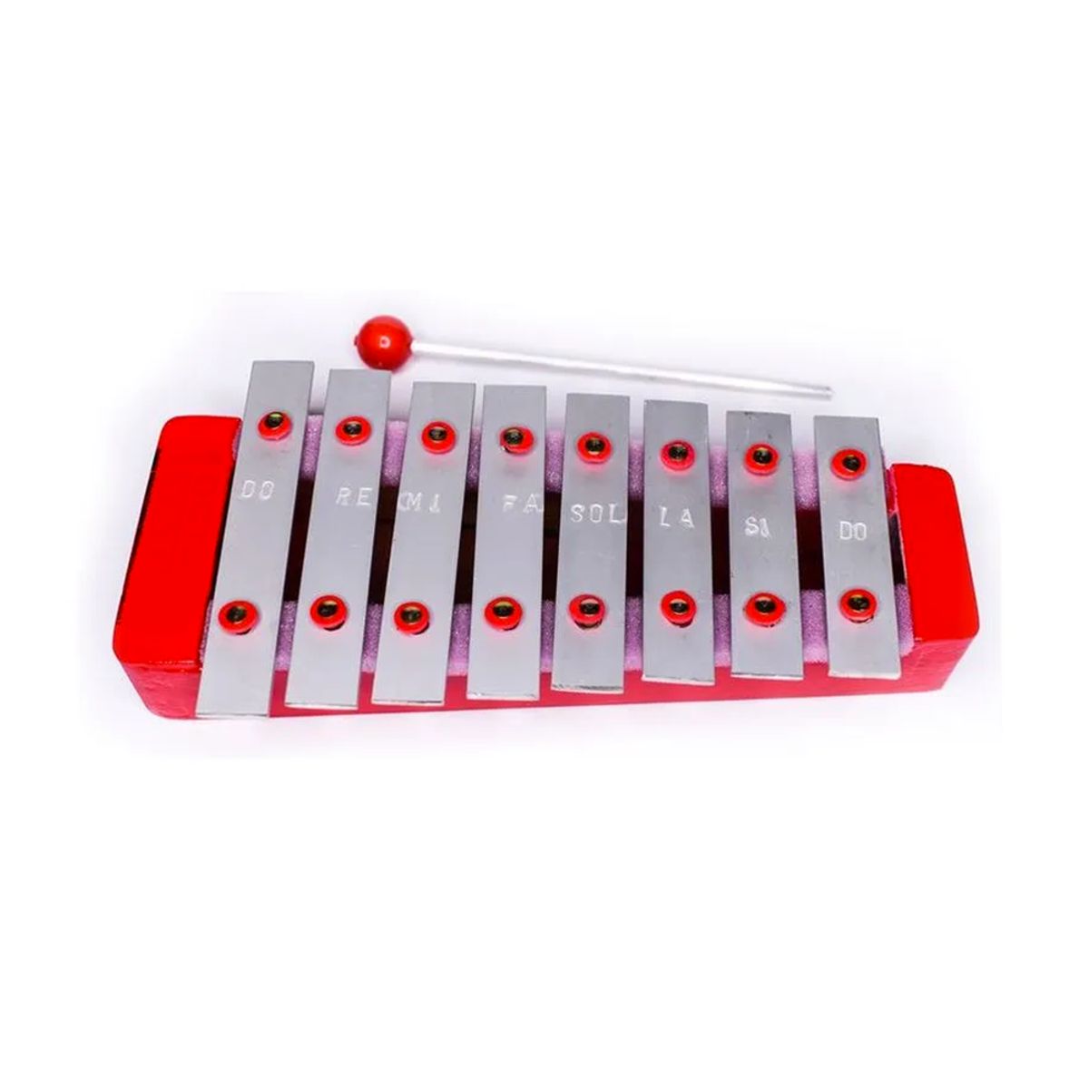 GENERICO - Xilofono Infantil 7 Notas Musicales Rojo