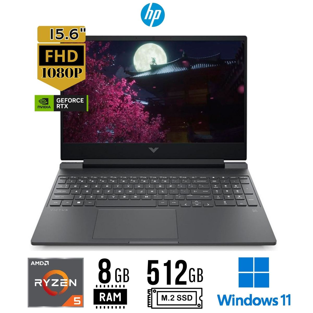 HP - Laptop HP Victus 15-fb2002la - Ryzen 5 8645HS - 8GB - 512GB SSD - RTX 3050 6GB -W11