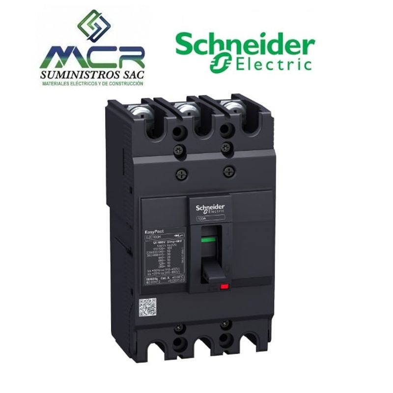 SCHNEIDER ELECTRIC - INTERRUPTOR AUTOMATICO TRIFASICO FIJO 80 AMPERIOS 25KA 240V Schneider