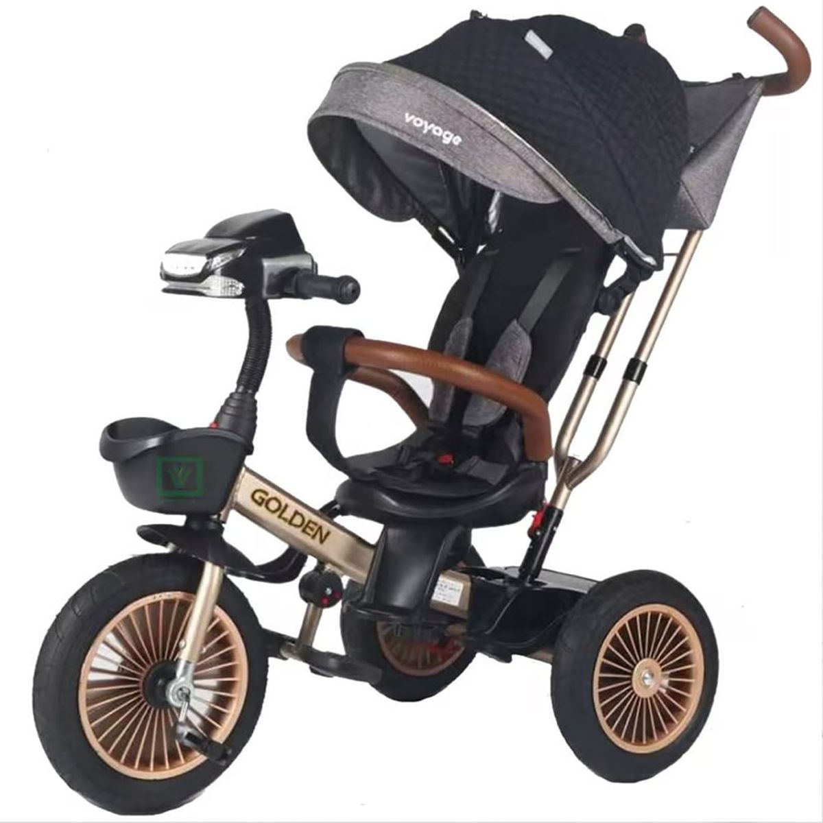 VOYAGE - Triciclo Guiador Para Niños «GOLDEN II» Black