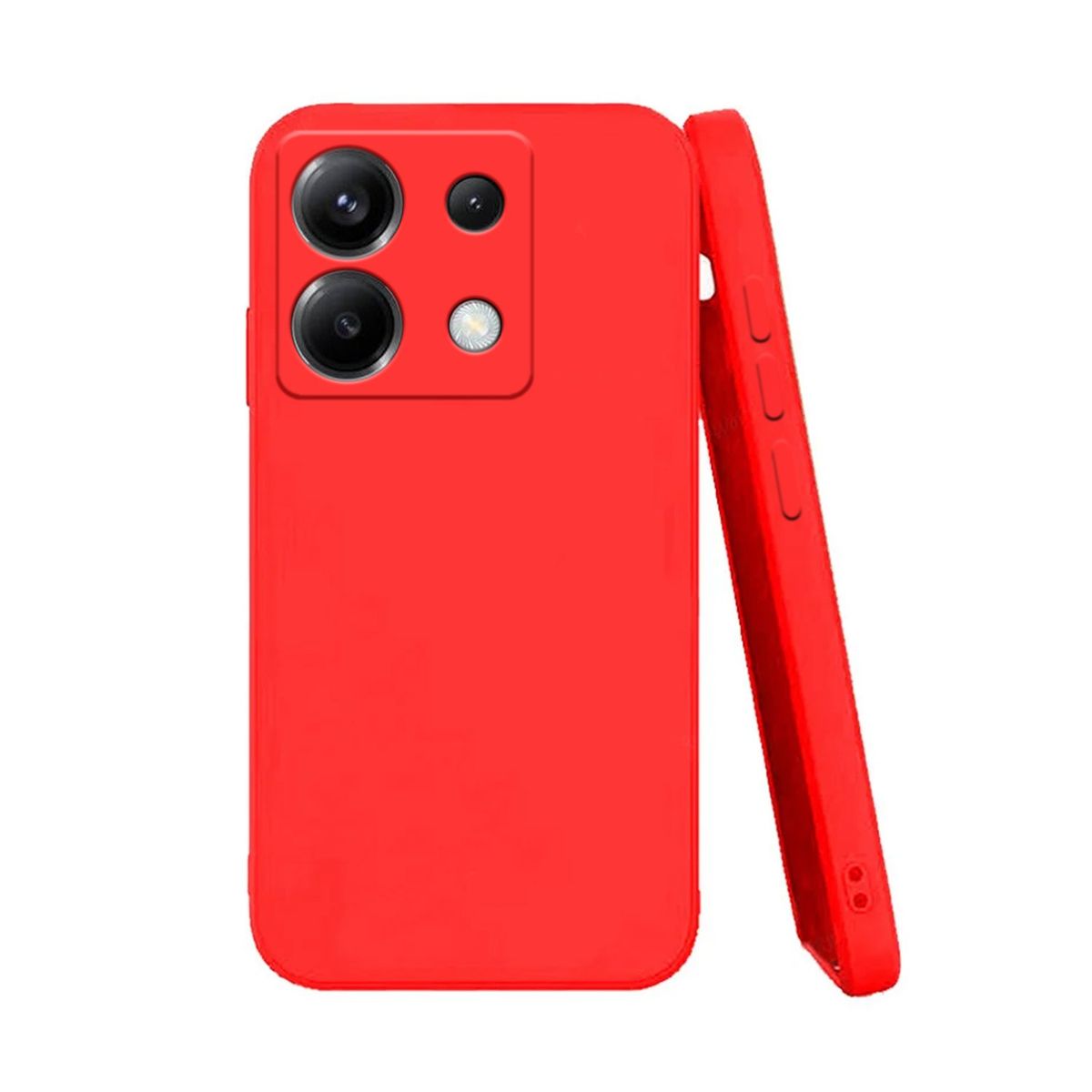 GENERICO - Funda Protector Case POCO X6 5G - GAMUZA ROJO