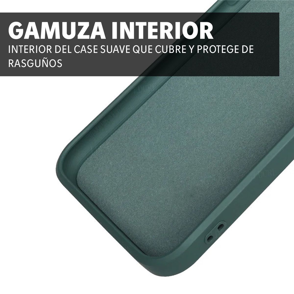 GENERICO - Funda Protector Case POCO X6 5G - GAMUZA VERDE OSCURO