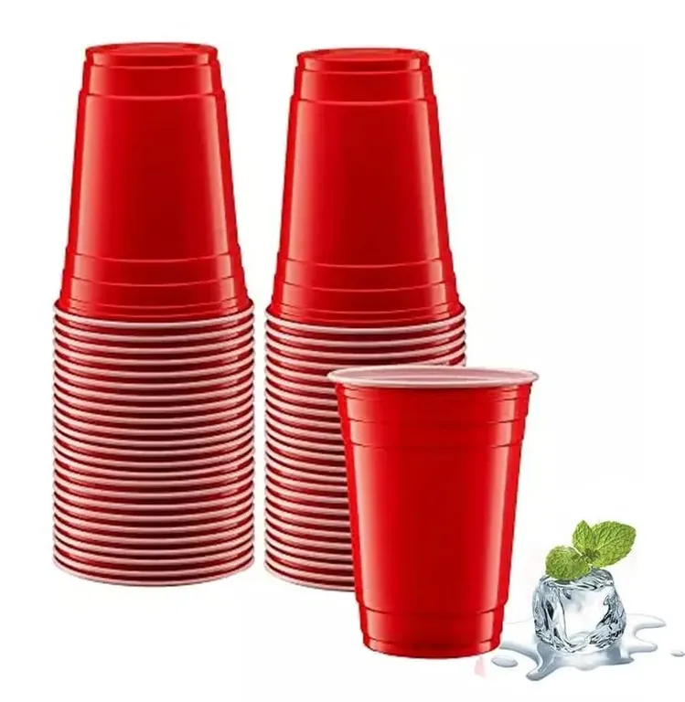 Vasos para Fiesta SET X 50 UND Desechable Descartable 16 OZ color Rojo ...