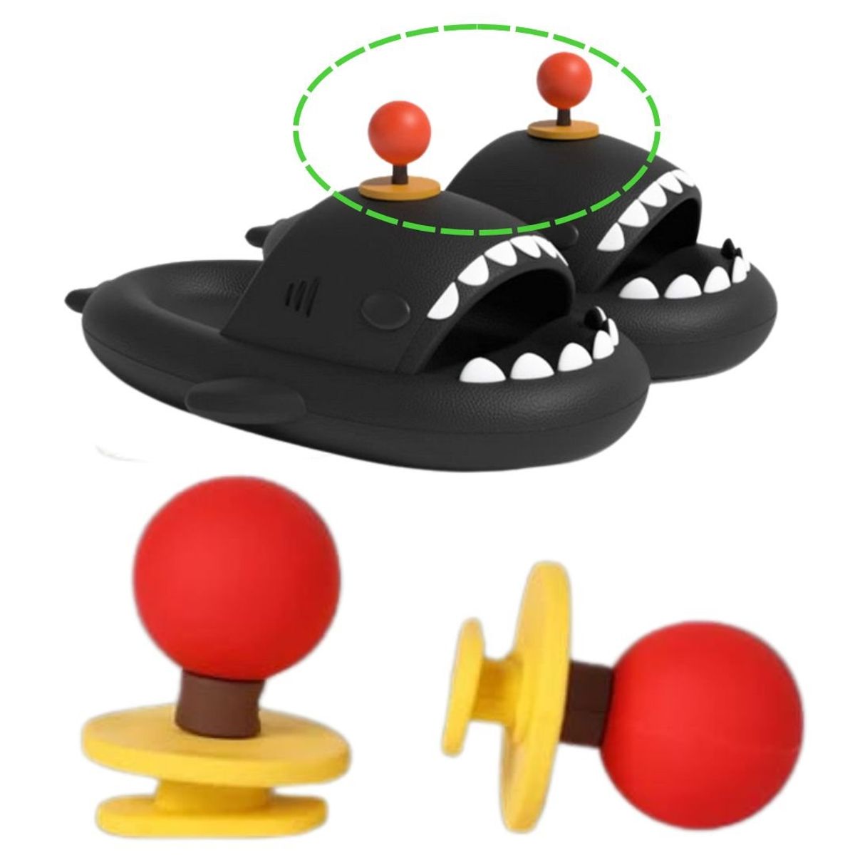 GENERICO - Sandalias Tiburon Aletas Modelo Bottom Accesorio