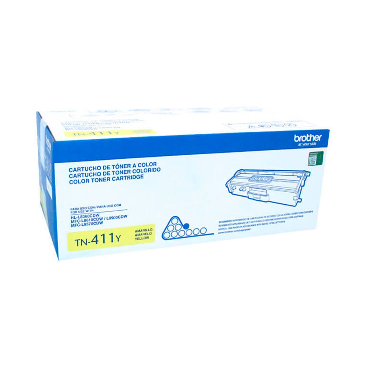 BROTHER - TONER BROTHER TN-411Y, AMARILLO, 1800 PAG, MFCL8900CDW P/N: TN-411Y