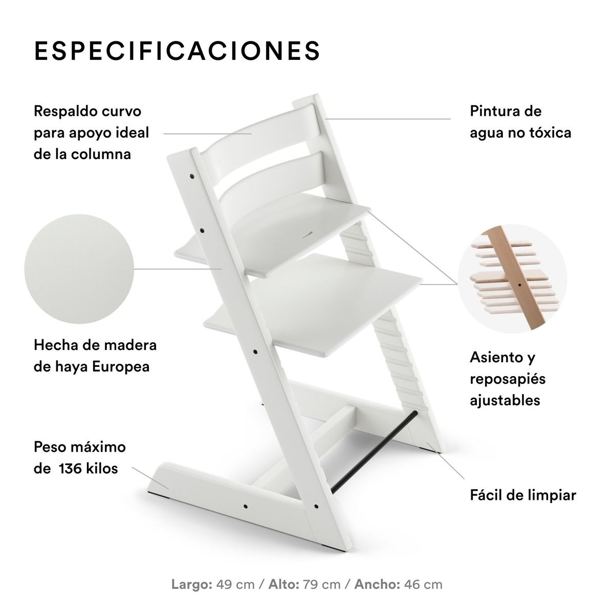 STOKKE - SILLA MODELO TRIPP TRAPP STOKKE - BLANCO
