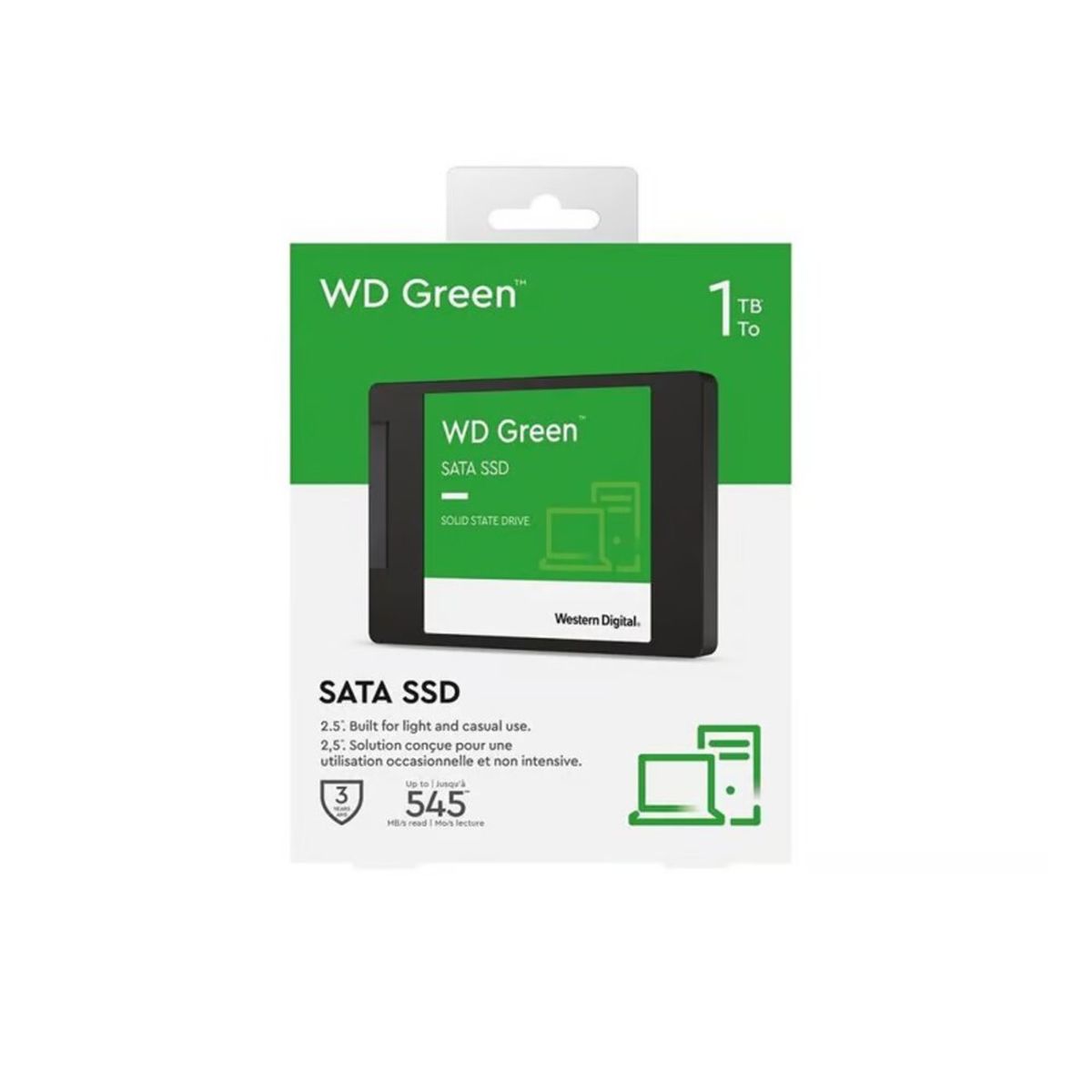WESTERN DIGITAL - UNIDAD DE ESTADO SOLIDO WESTERN DIGITAL GREEN WDS100T3G0A 1TB