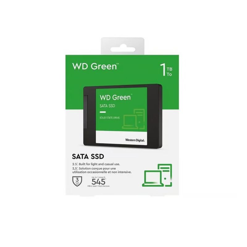 WESTERN DIGITAL - UNIDAD DE ESTADO SOLIDO WESTERN DIGITAL GREEN WDS100T3G0A 1TB