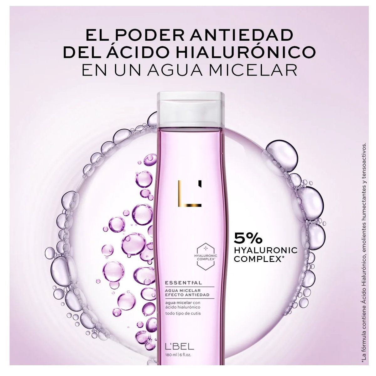 LBEL - Agua Micelar LBEL Efecto Antiedad con Ácido Hialurónico 180ml_123