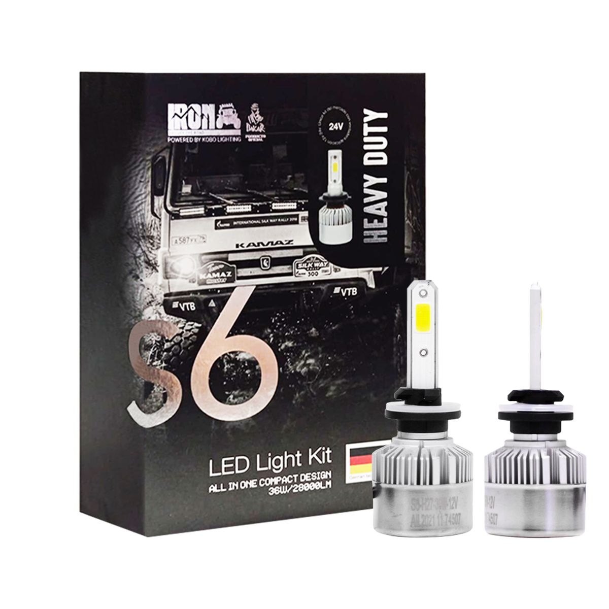 GENERICO - Kit Focos Led S6 Iron H27 Rally Dakar Especial 24v Camión