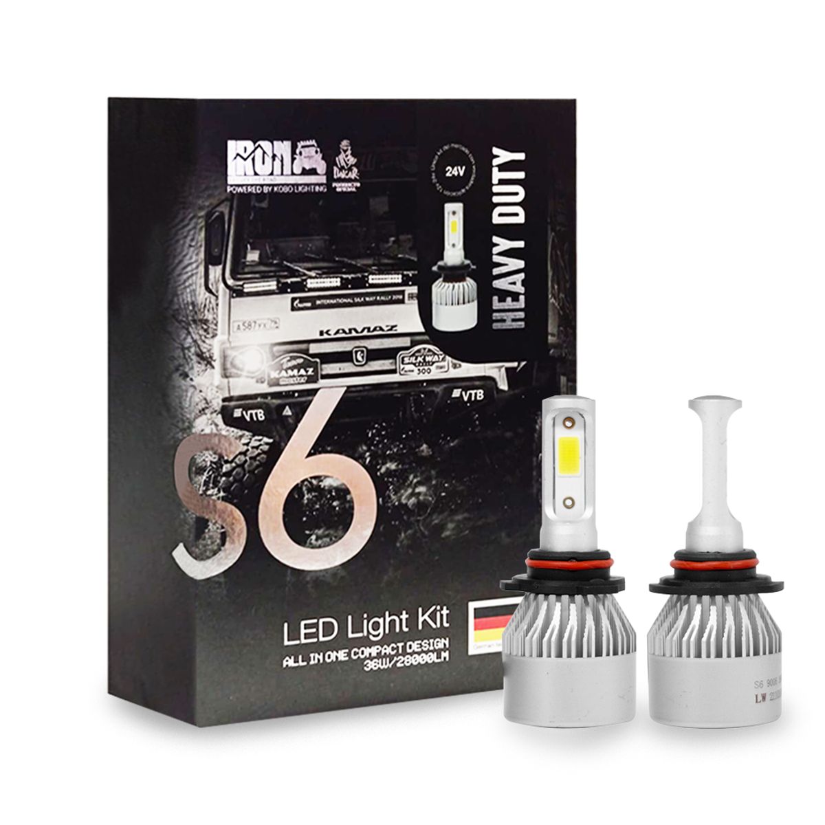 GENERICO - Kit Focos Led S6 Iron 9006 Rally Dakar Especial 24v Camión
