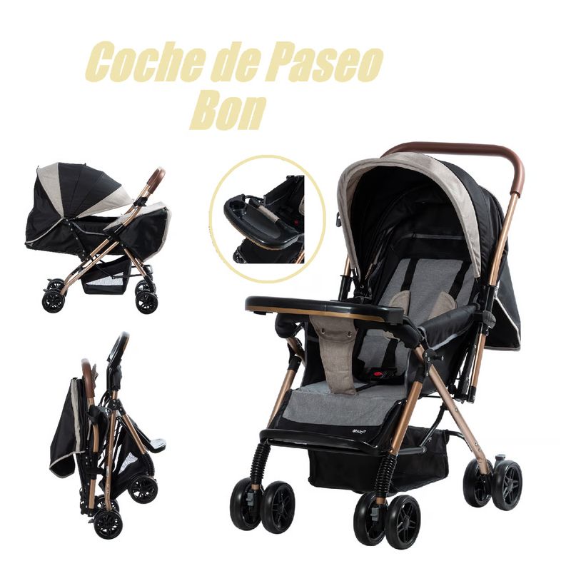 EBABY - Coche de Paseo Bon Reclinable -Beige