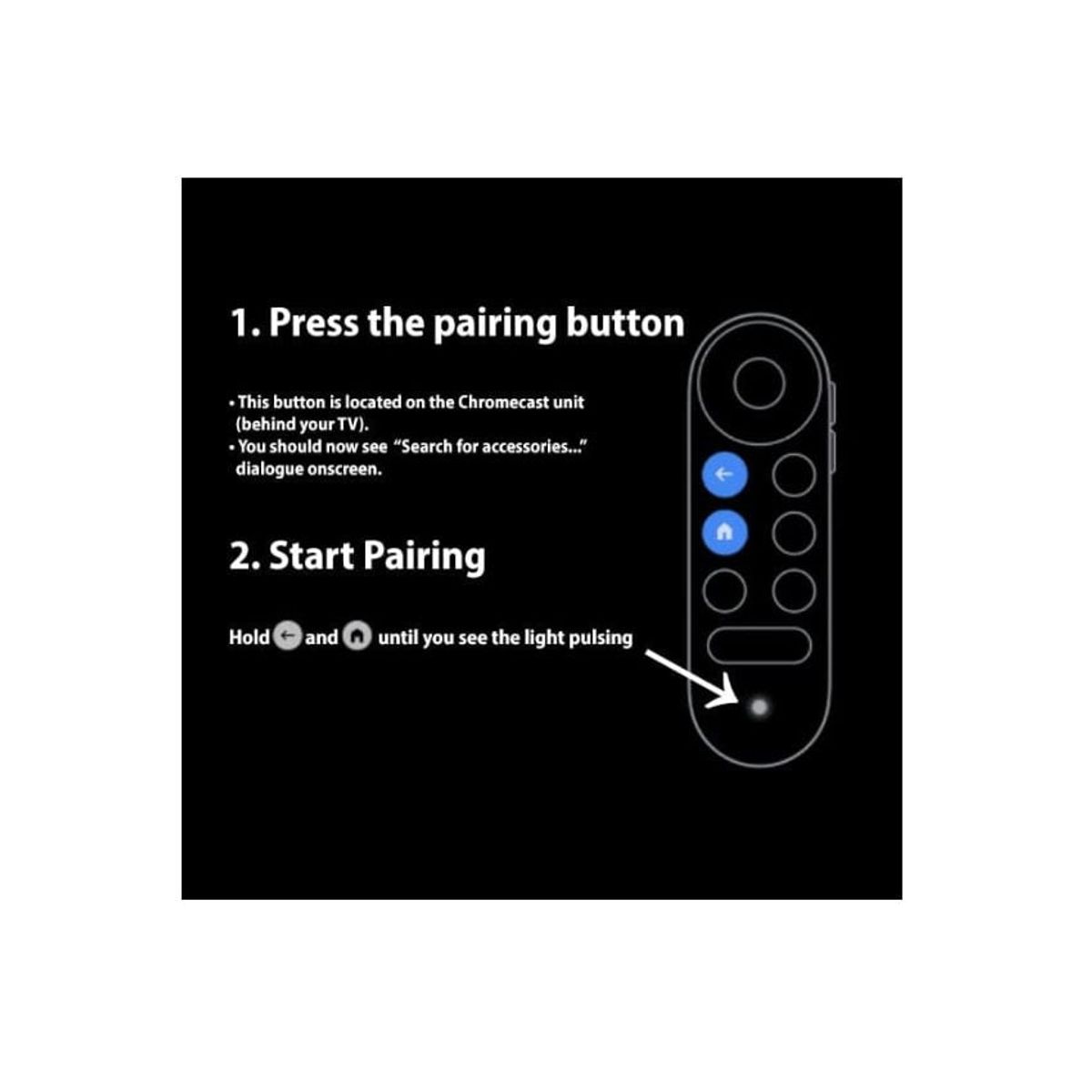 TVS - Control Remoto de Reemplazo para Google TV Chromecast.