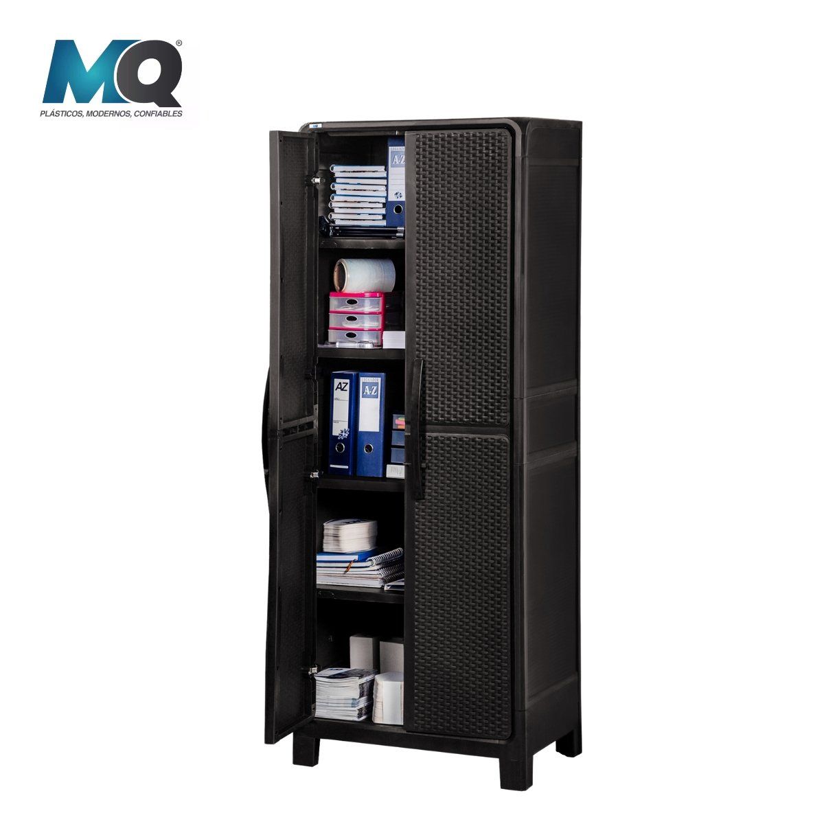 QRUBBER - Armario Multiuso Ferrara Color Café Oscuro 183x70x46cm - MQ