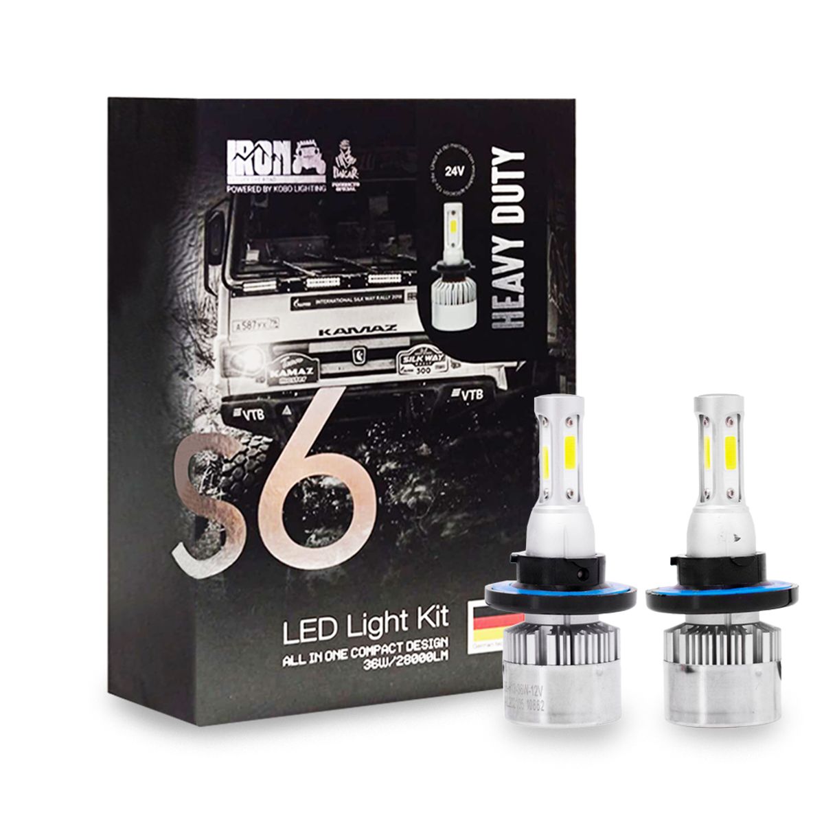 GENERICO - Kit Focos Led S6 Iron H13 Rally Dakar Especial 24v Camión