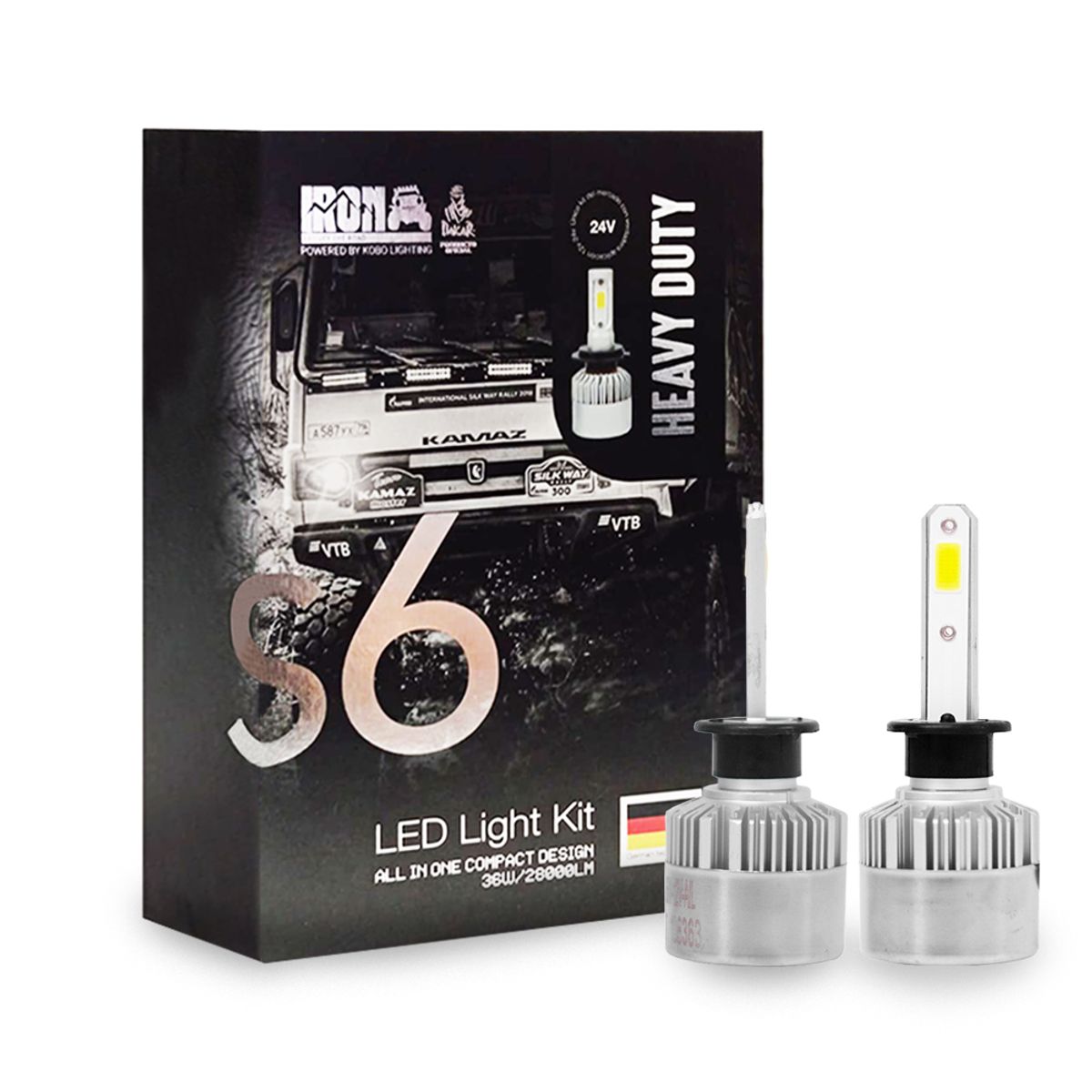GENERICO - Kit Focos Led S6 Iron H1 Rally Dakar Especial 24v Camión Bus
