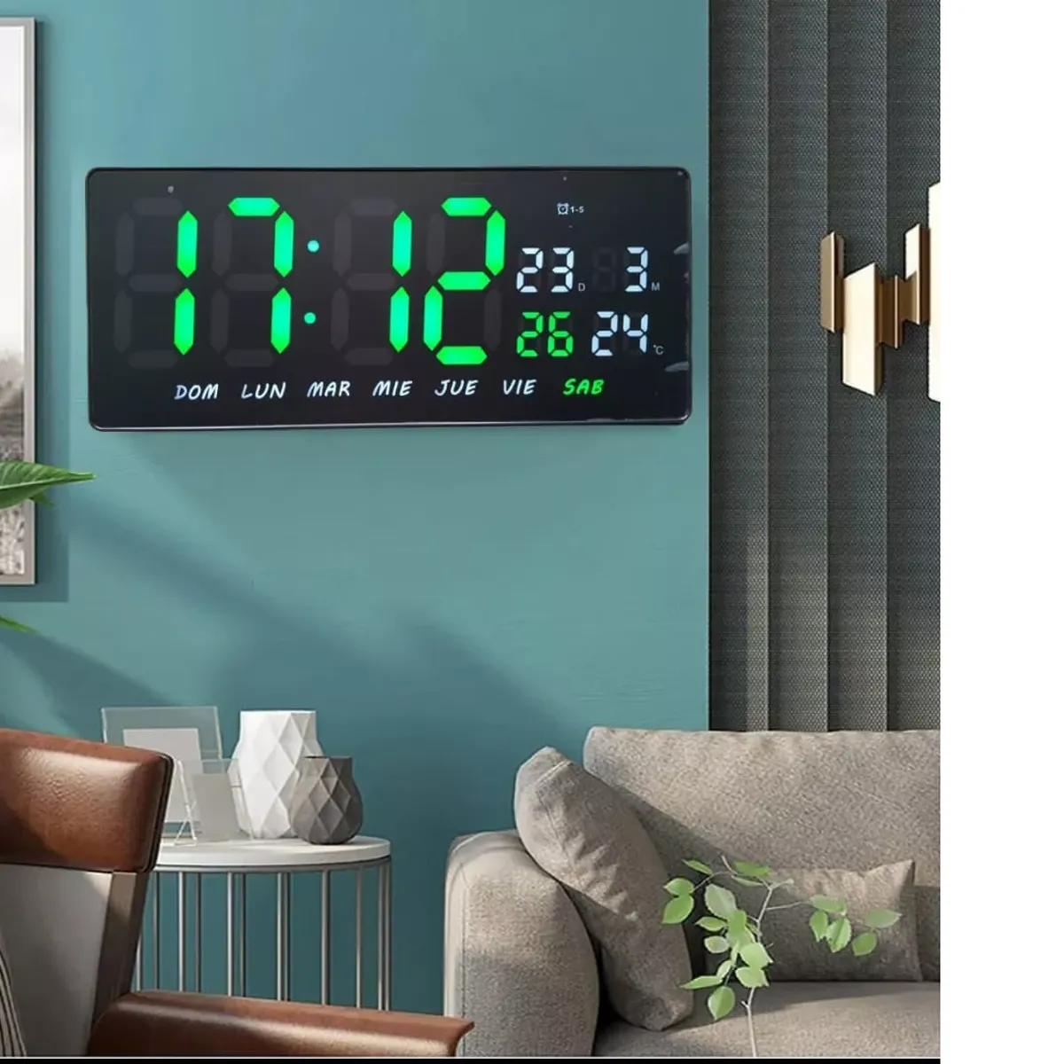 GENERICO - Reloj Digital de Pared LED con calendario fecha y Temperatura