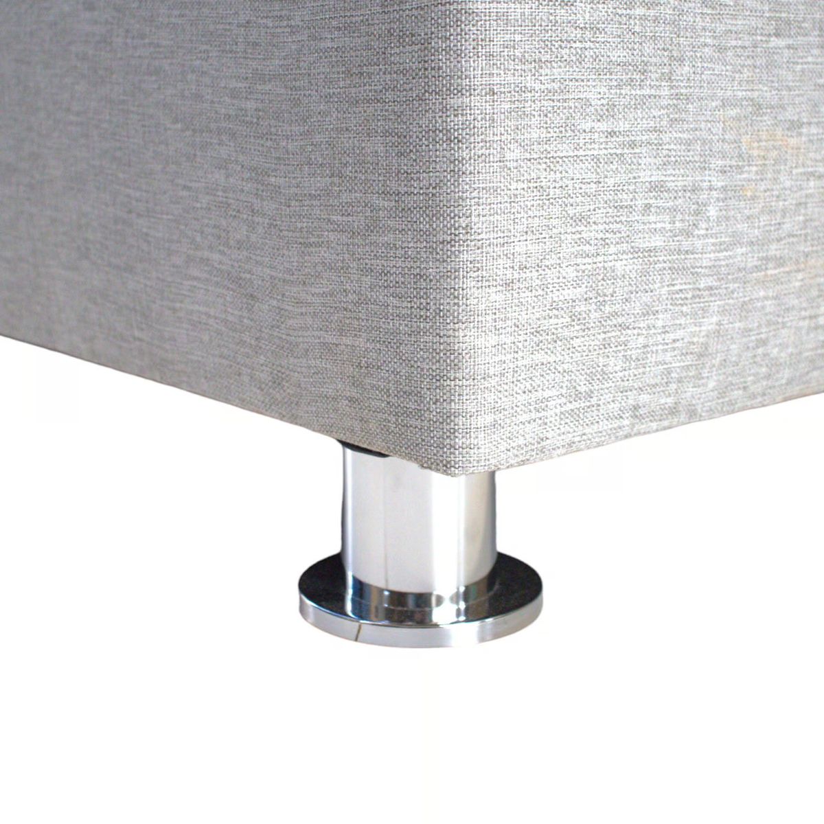 MUEBLES MACRUMO - Cama tapizada modelo Lima box espacio - 2 Plz - Color Gris claro