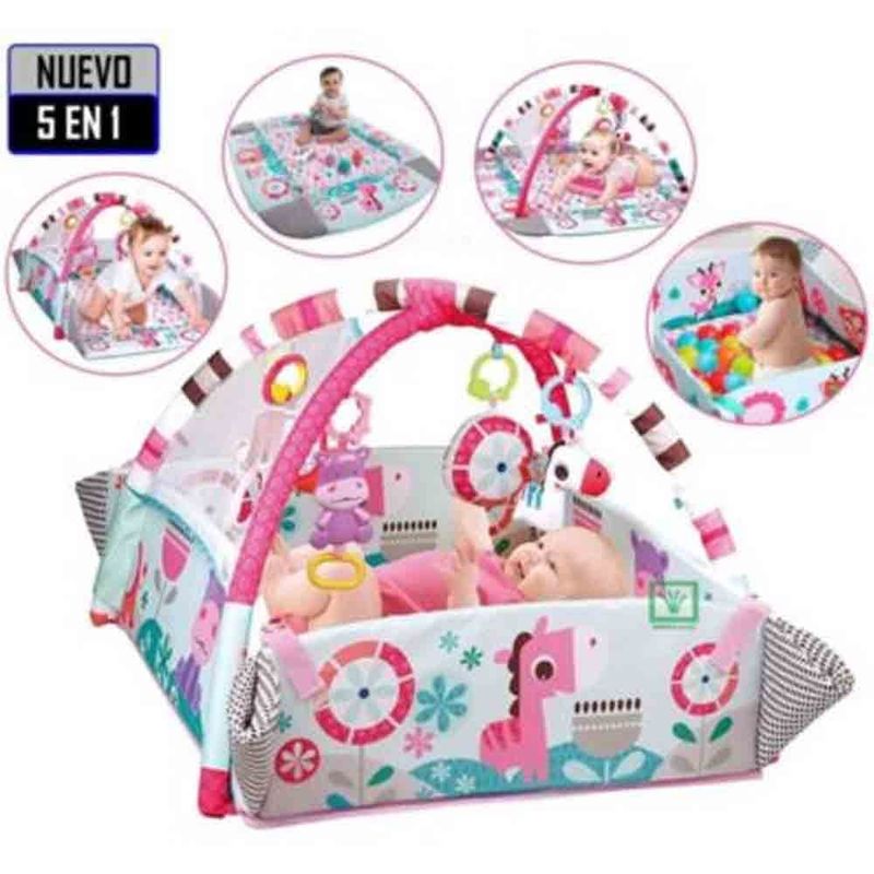 IDEAL - Gimnasio Musical 5 en 1 con Pelotas Rosado