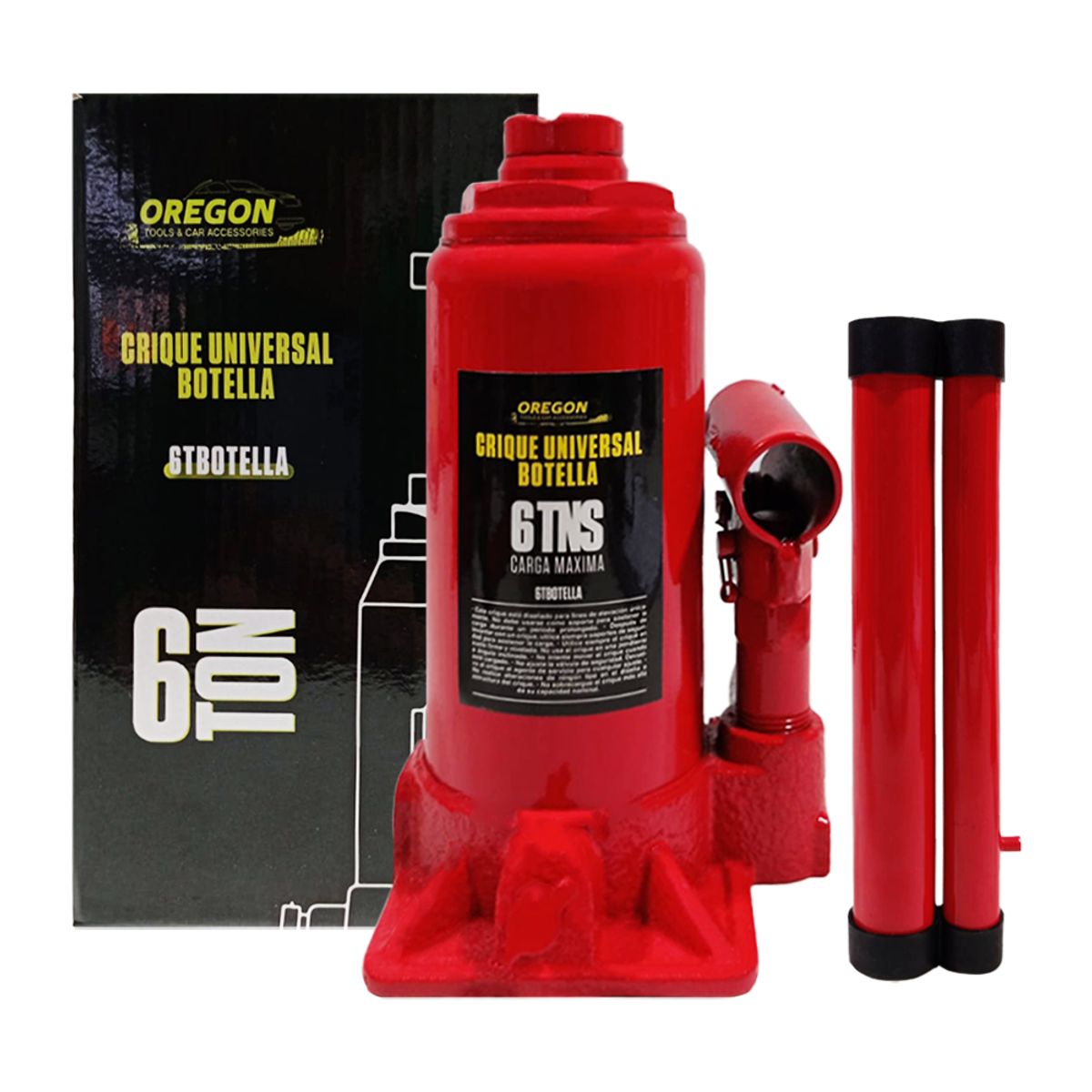 OREGON - Gata Hidráulica Tipo Botella 6 Ton Universal Auto Oregon