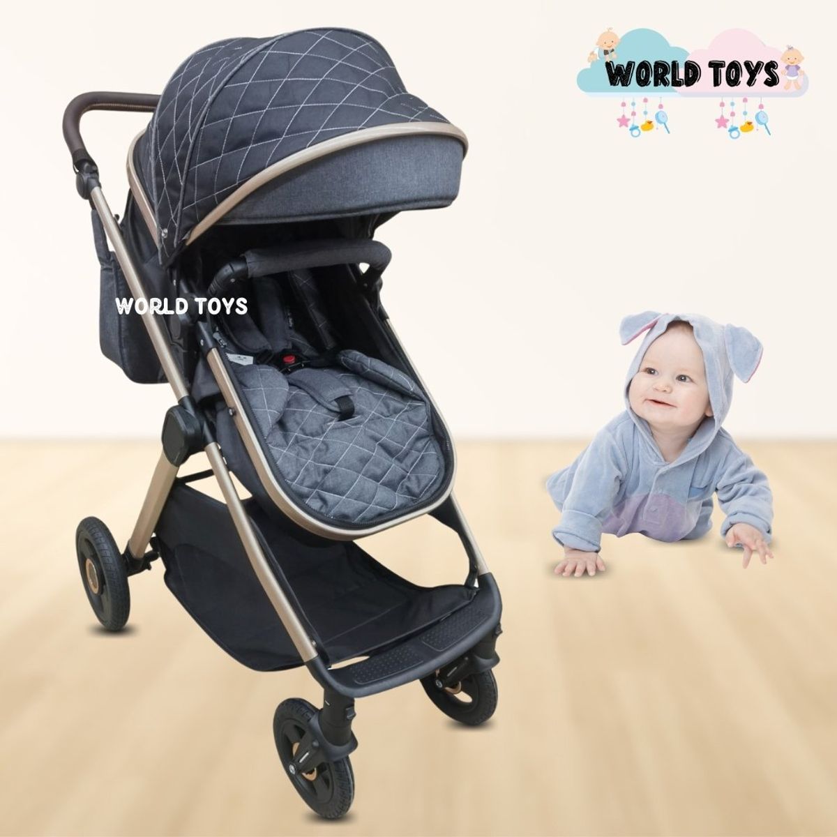 BABY - Coche Moisés de Lujo «KENNEDY II» Edición Limitada Black