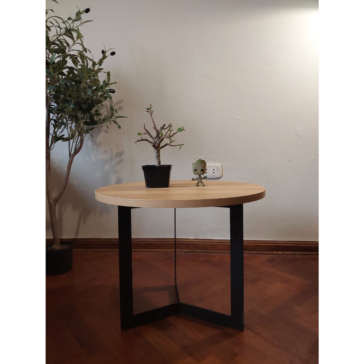 GENERICO - Mesa de centro industrial circular panela