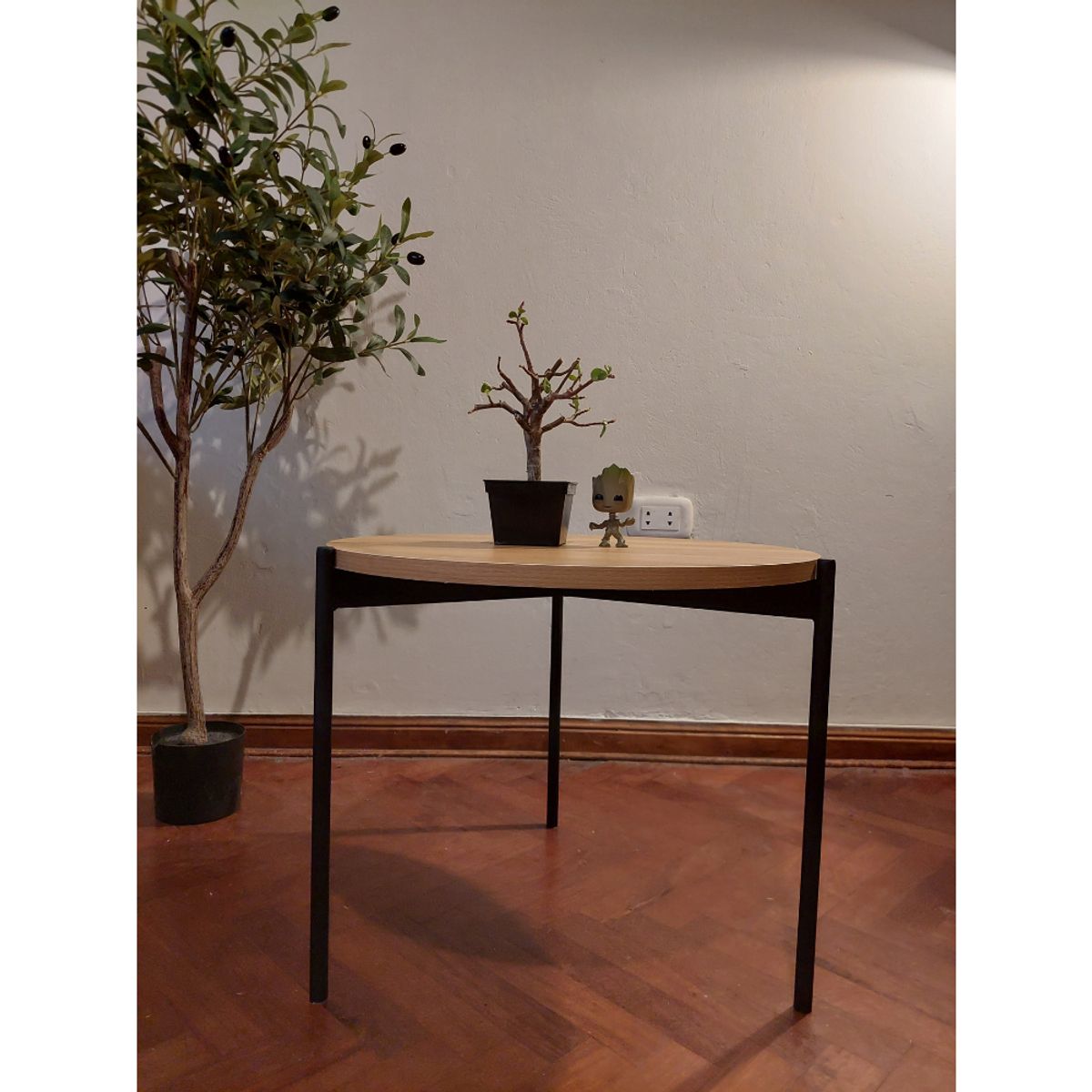 GENERICO - Mesa de centro industrial circular panela