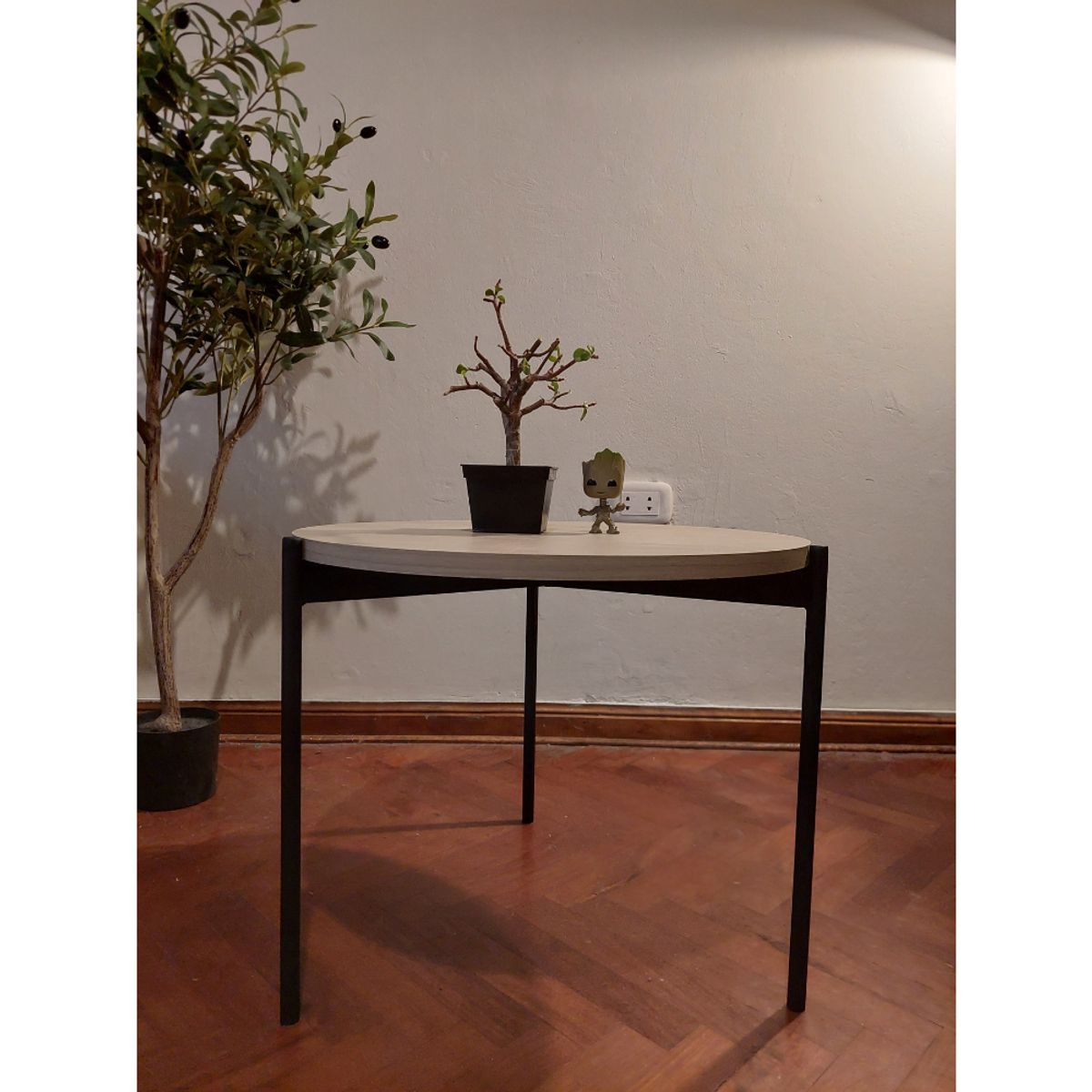 GENERICO - Mesa de centro industrial circular nacar