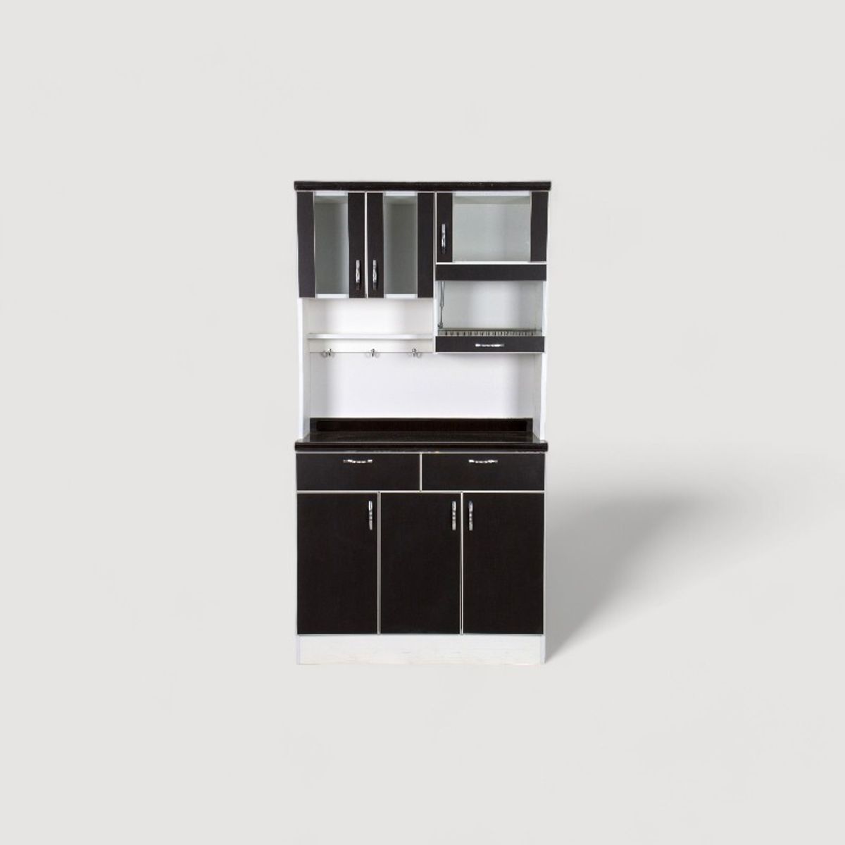 MUEBLES MACRUMO - Repostero de 100cm + Lavavajillas - Color Wengue - Armado