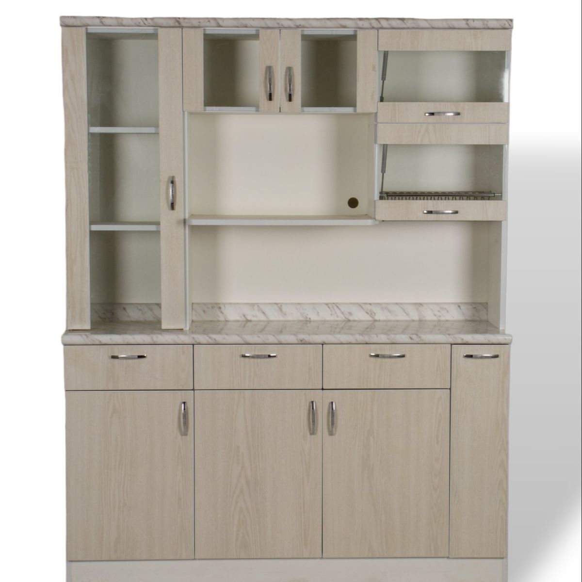 MUEBLES MACRUMO - Repostero de 150cm + Lavavajillas - Color Ibiza - Armado