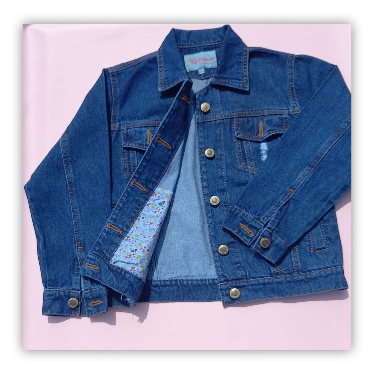 TAIS PRINCESS - Casaca jeans niñas con destroyer Tais Princess