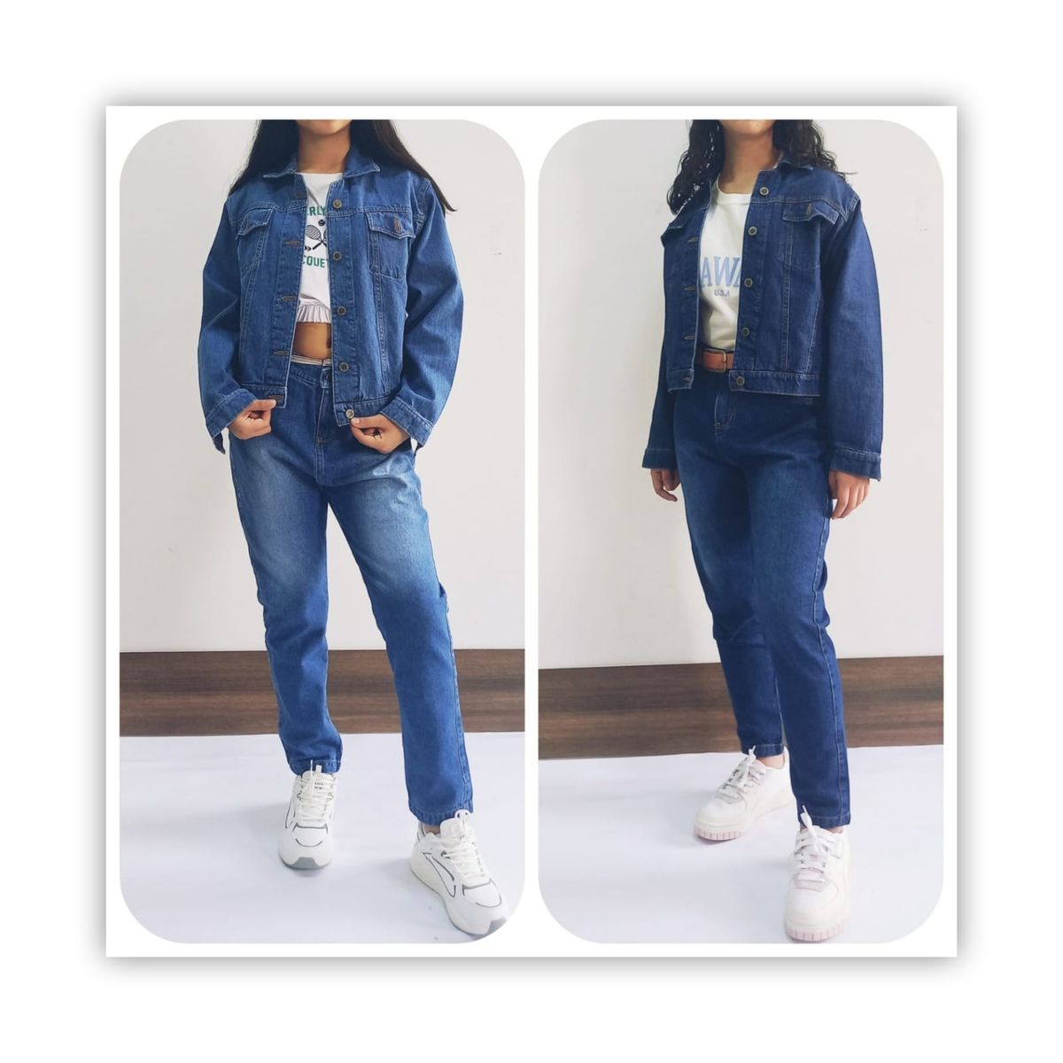 TAIS PRINCESS - Casaca jeans niñas clásica