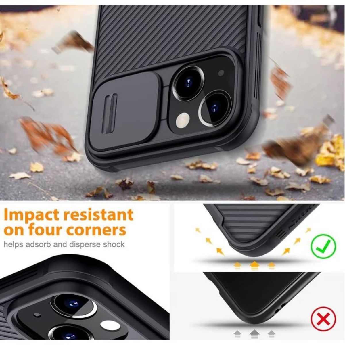 NILLKIN - Case Nillkin Camshield Funda IPhone 15 -Negro