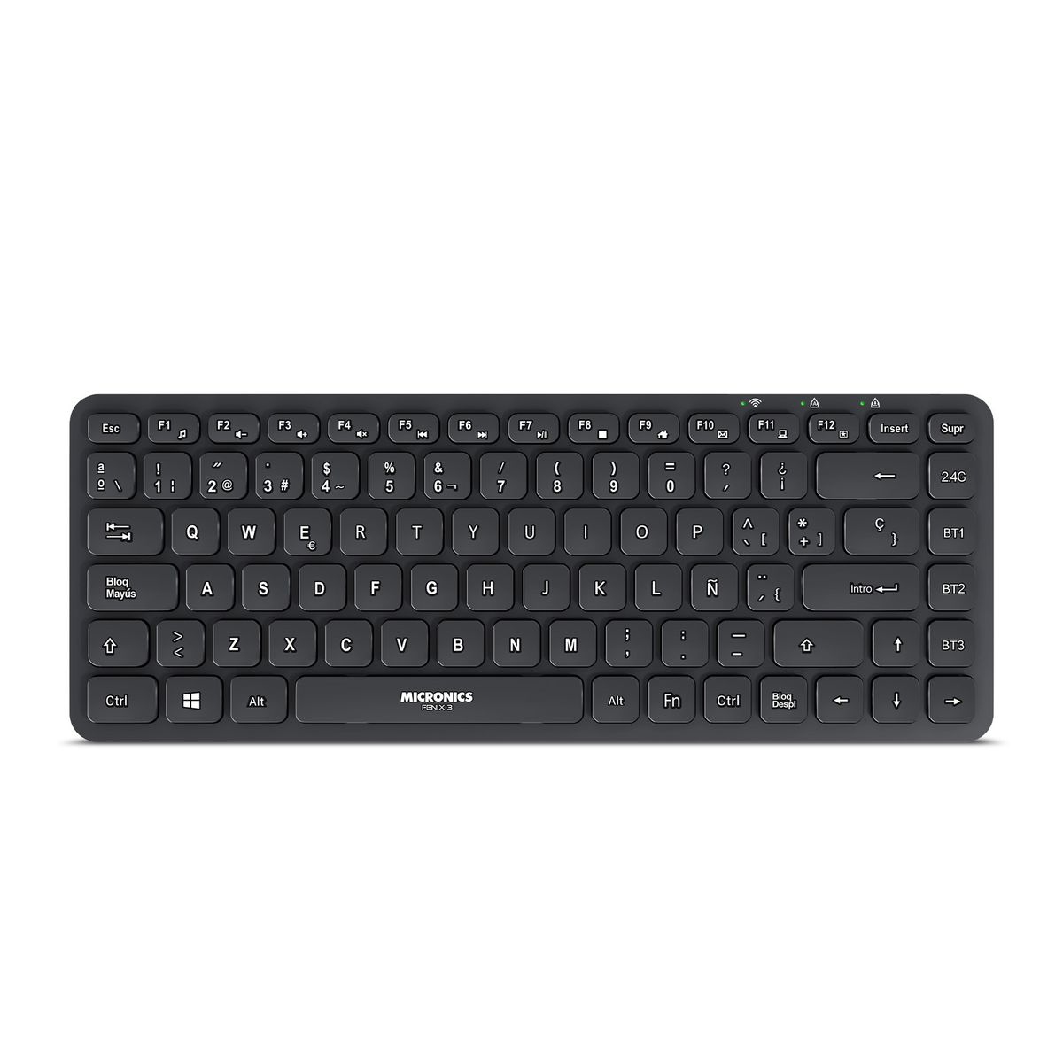 MICRONICS - Teclado Multimedia Bluetooth Recargable Micronics Fenix 3-Mic K603-3M