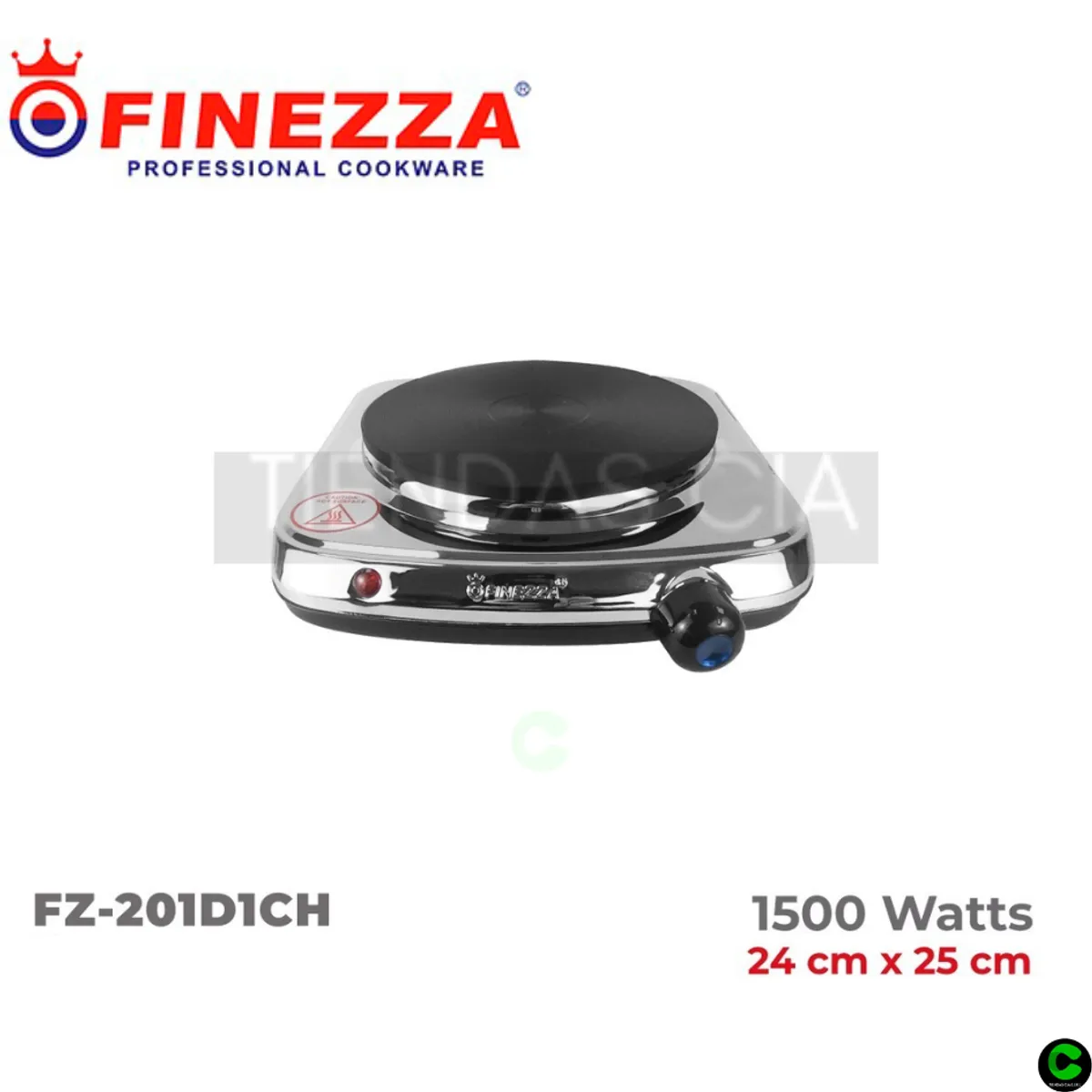 FINEZZA - Cocina Eléctrica Finezza 1H FZ-201D1CH 1500W Acero