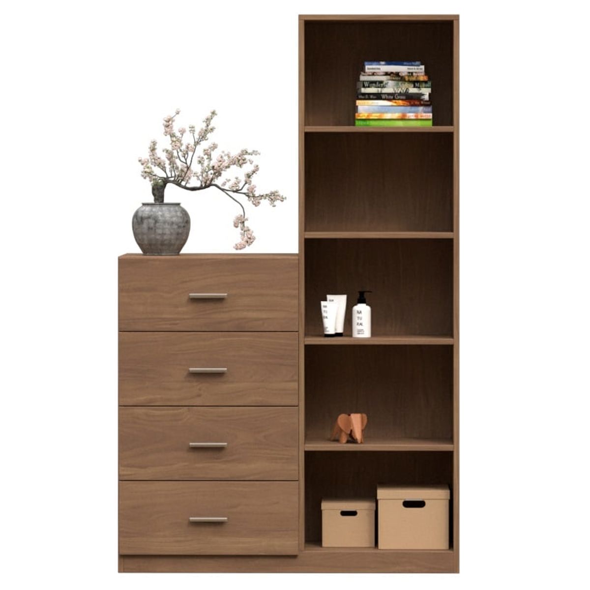 Ropero de 4 cajones + espejo 110cm - Color Pignetto, marca MUEBLES MACRUMO - Foto 2