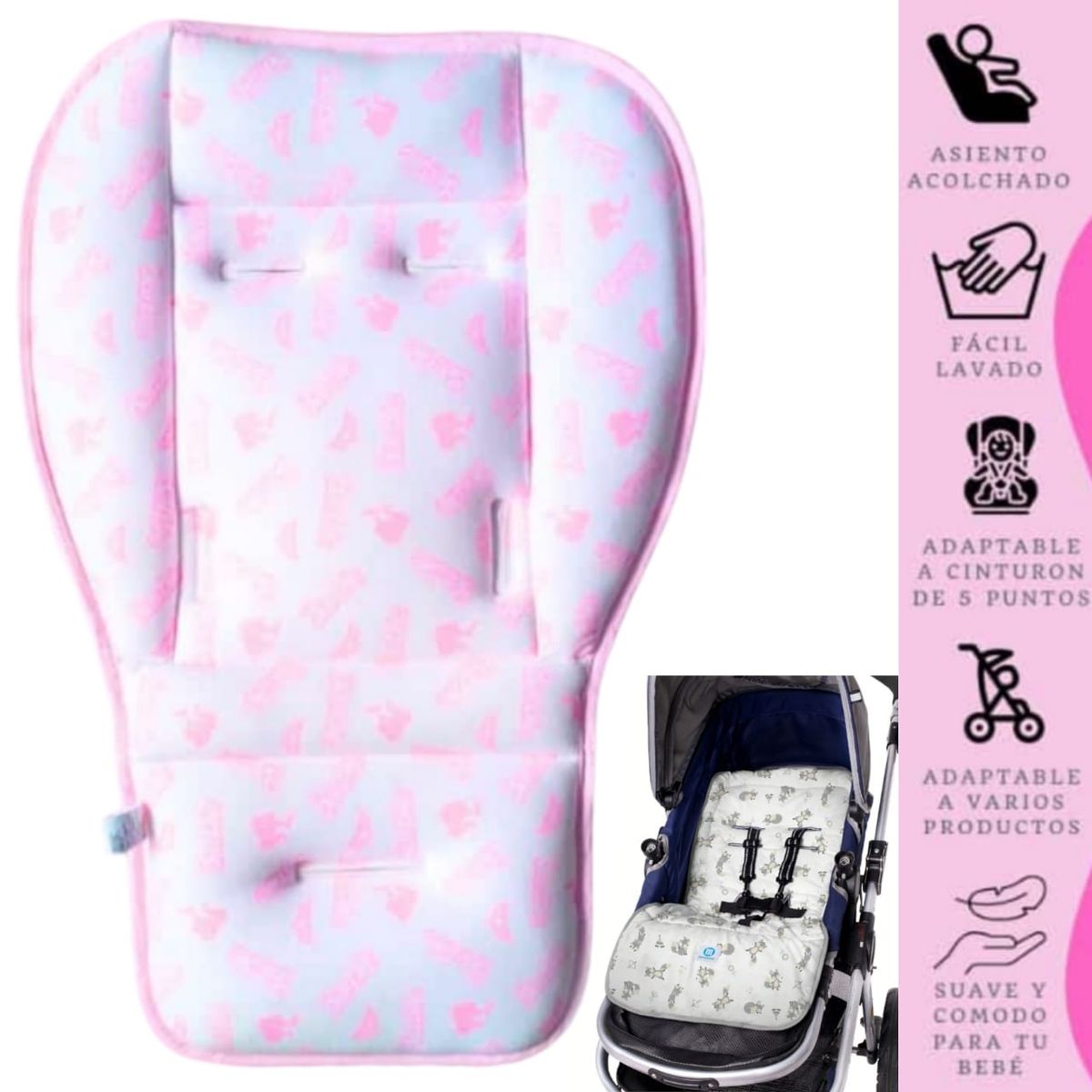 GENERICO - Protector de coche cojín colchoneta para coche de bebe