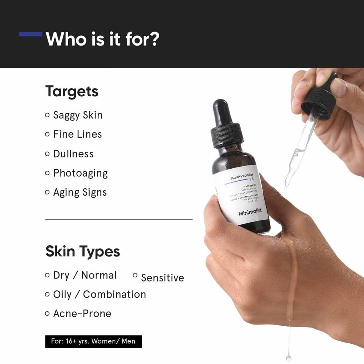 MINIMALIST - Serúm Facial Multi-Peptides 10 30ml Minimalist.-