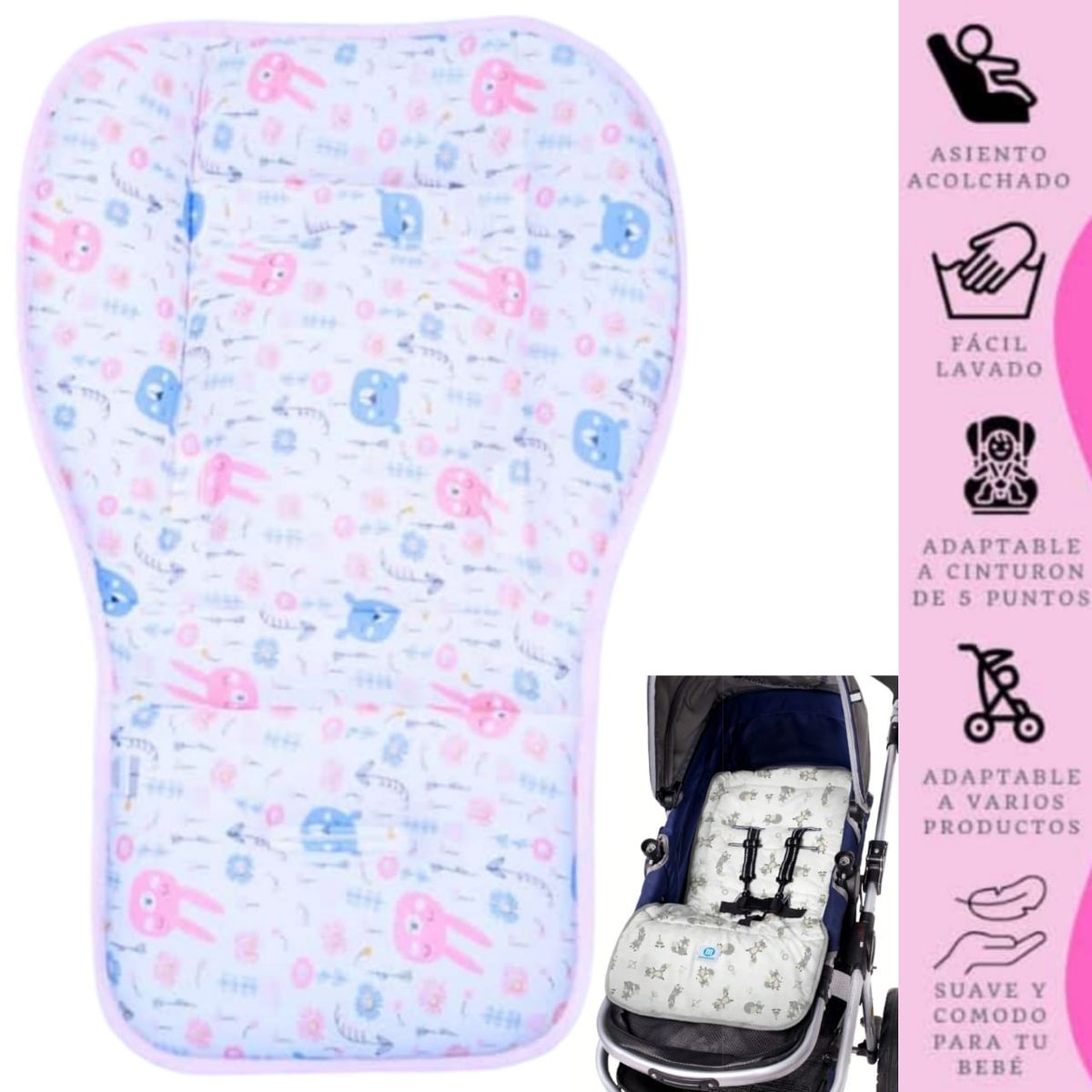 GENERICO - Protector de coche cojín colchoneta para coche de bebe