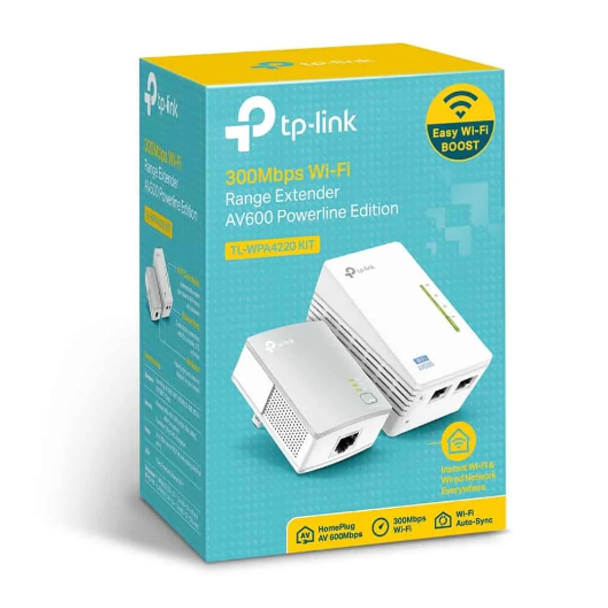 TP LINK - Extensor Powerline Wi-Fi 300Mbps AV600 TL-WPA4220KIT TP-LINK